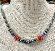Desert Dusk Spiny Oyster Beaded Necklace
