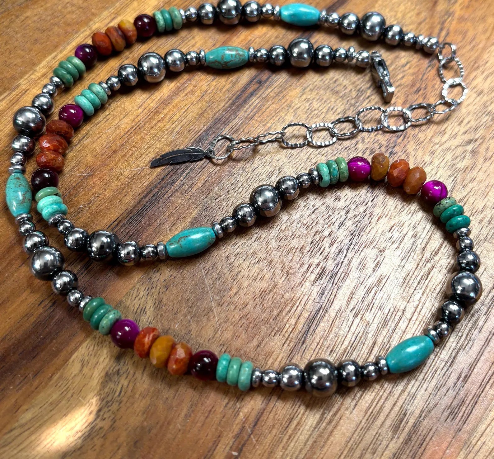 Desert Fiesta Hematite Beaded Necklace