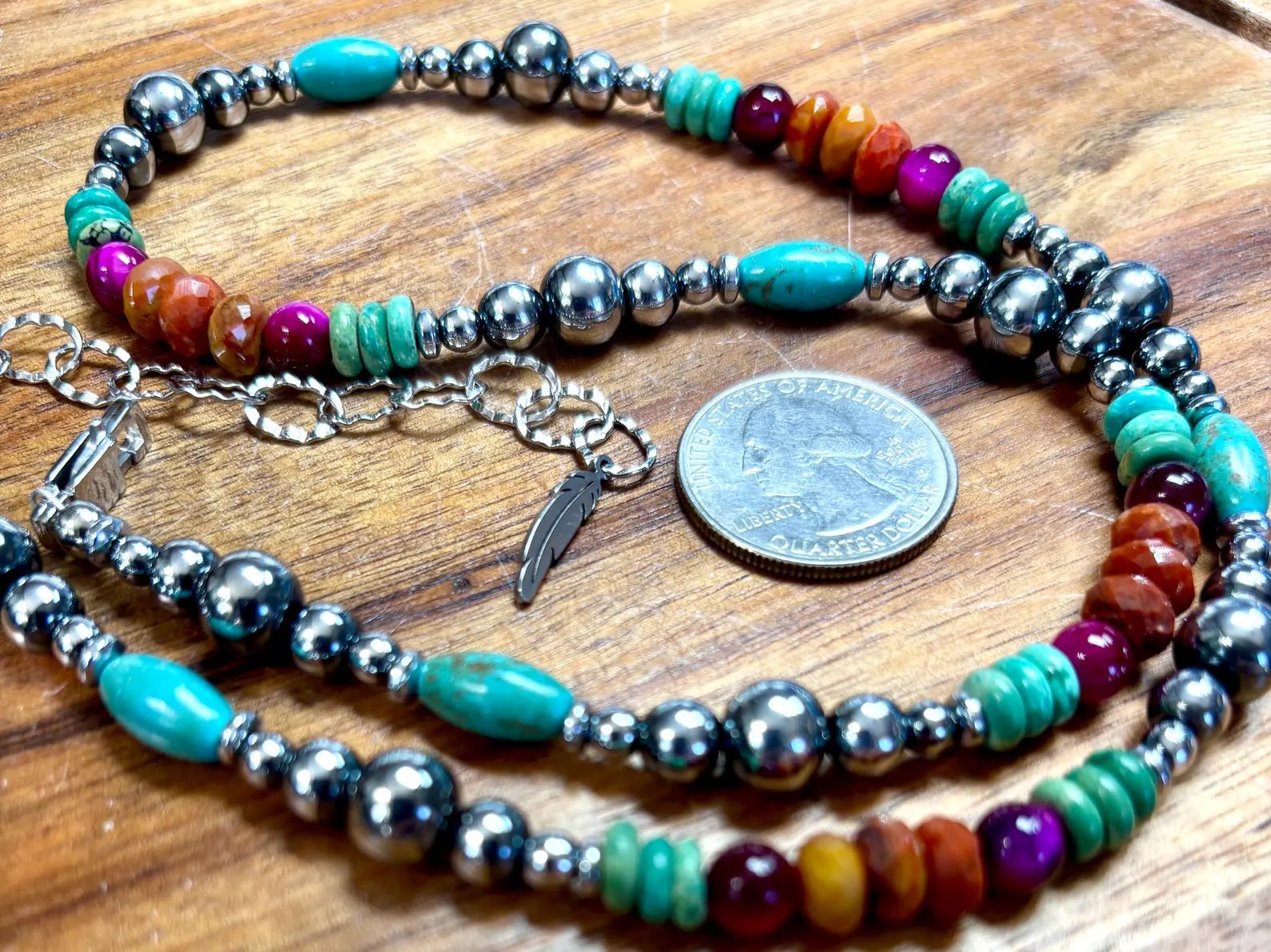 Desert Fiesta Hematite Beaded Necklace