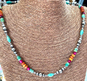 Desert Fiesta Hematite Beaded Necklace
