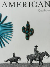 Desert Flora Turquoise Cactus Pendant