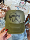 Desert Horse Trucker HatOlive