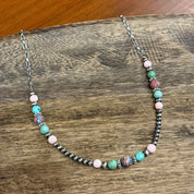 Desert Mosaic Beaded Necklace
