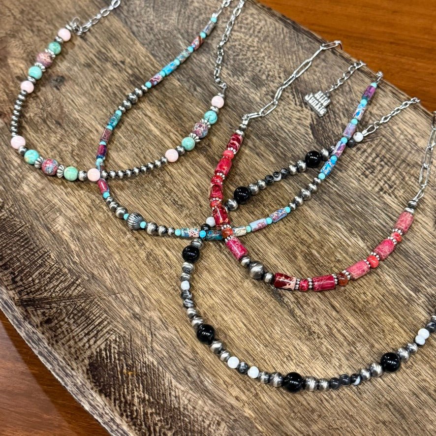 Desert Mosaic Beaded Necklace