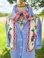Desert Rose Embroidered Paisley Bandana