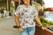 Desert Sand Short Sleeve Knit TopS