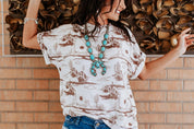 Desert Sand Short Sleeve Knit TopS