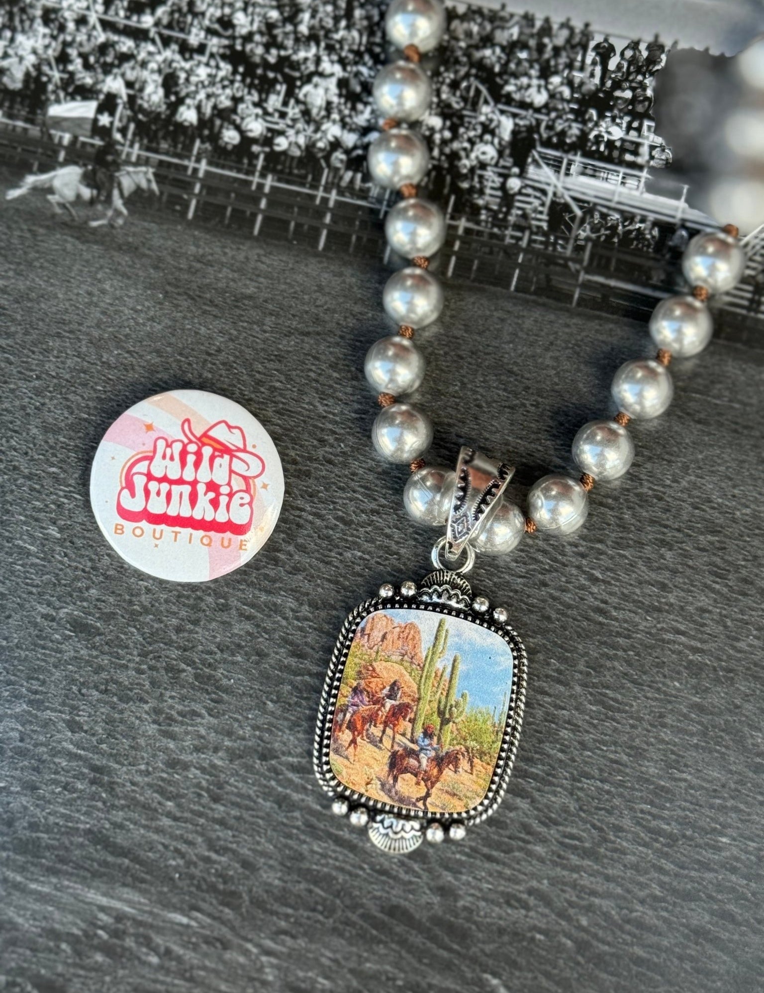 Desert Scene Pendant Necklace