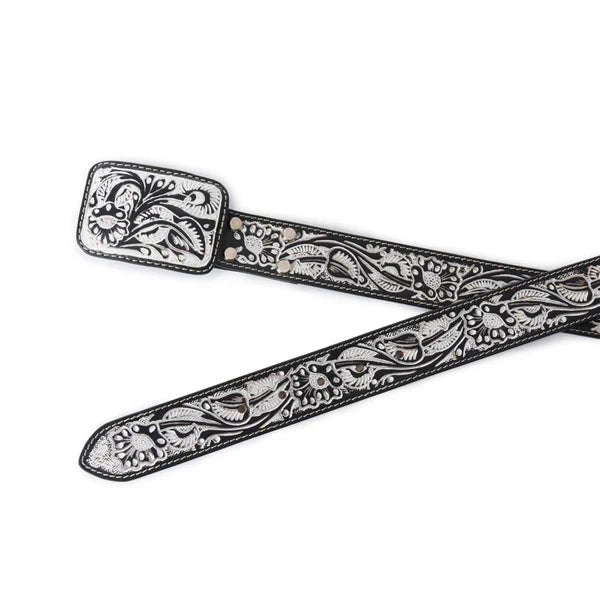 Desert Silver Moon Leather BeltS