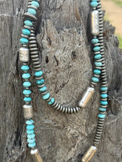 Desert Sky Stamped Barrel Necklace