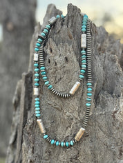 Desert Sky Stamped Barrel Necklace