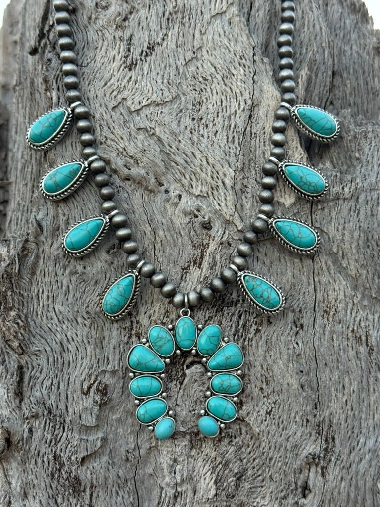 Desert Sky Turquoise Naja Necklace