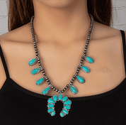 Desert Sky Turquoise Naja Necklace