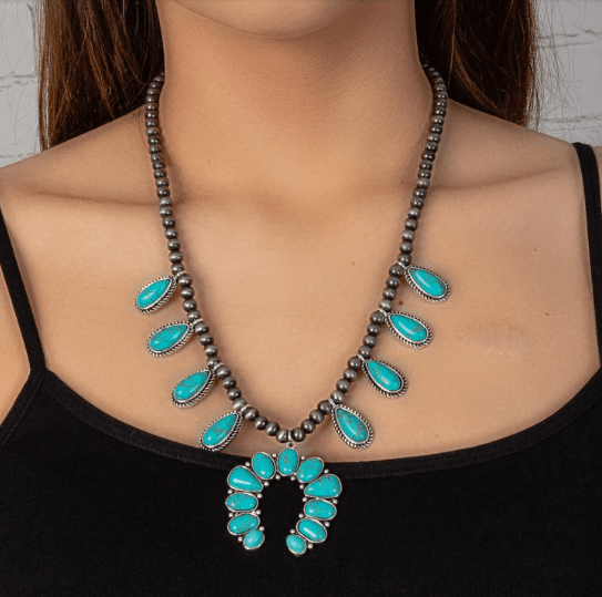 Desert Sky Turquoise Naja Necklace
