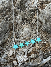 Desert Starlight Turquoise Bar Chain Necklace