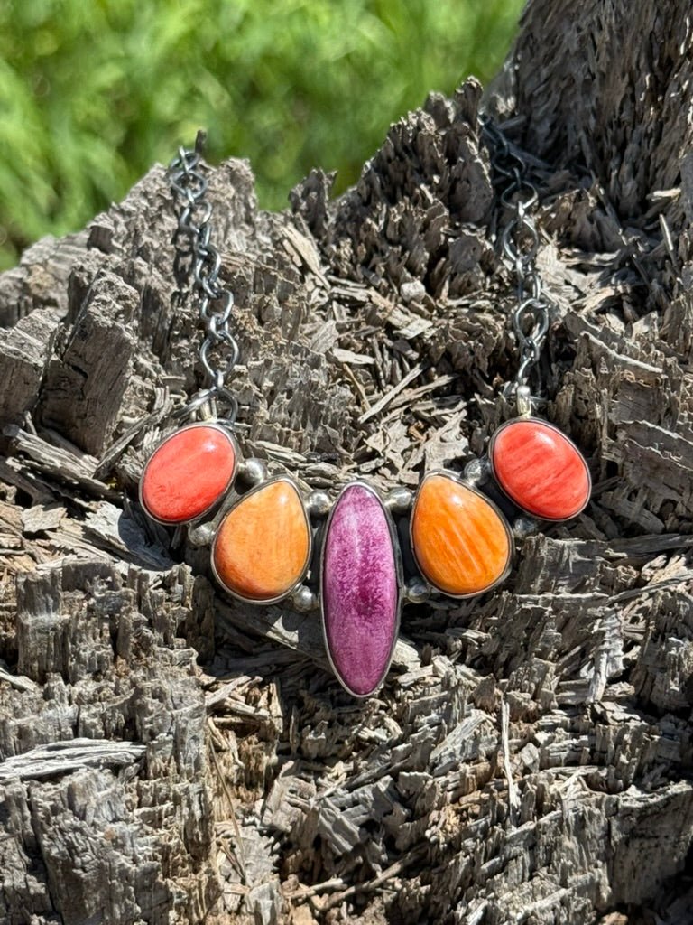 Desert Sunset Drip Chain Necklace