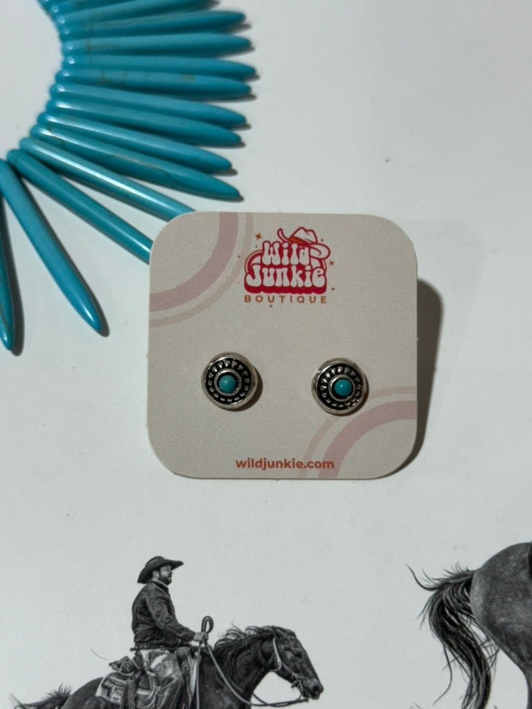 Desert Turquoise Stud Earrings