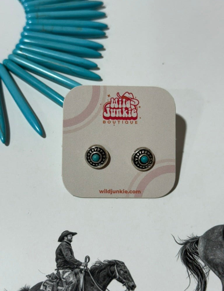Desert Turquoise Stud Earrings