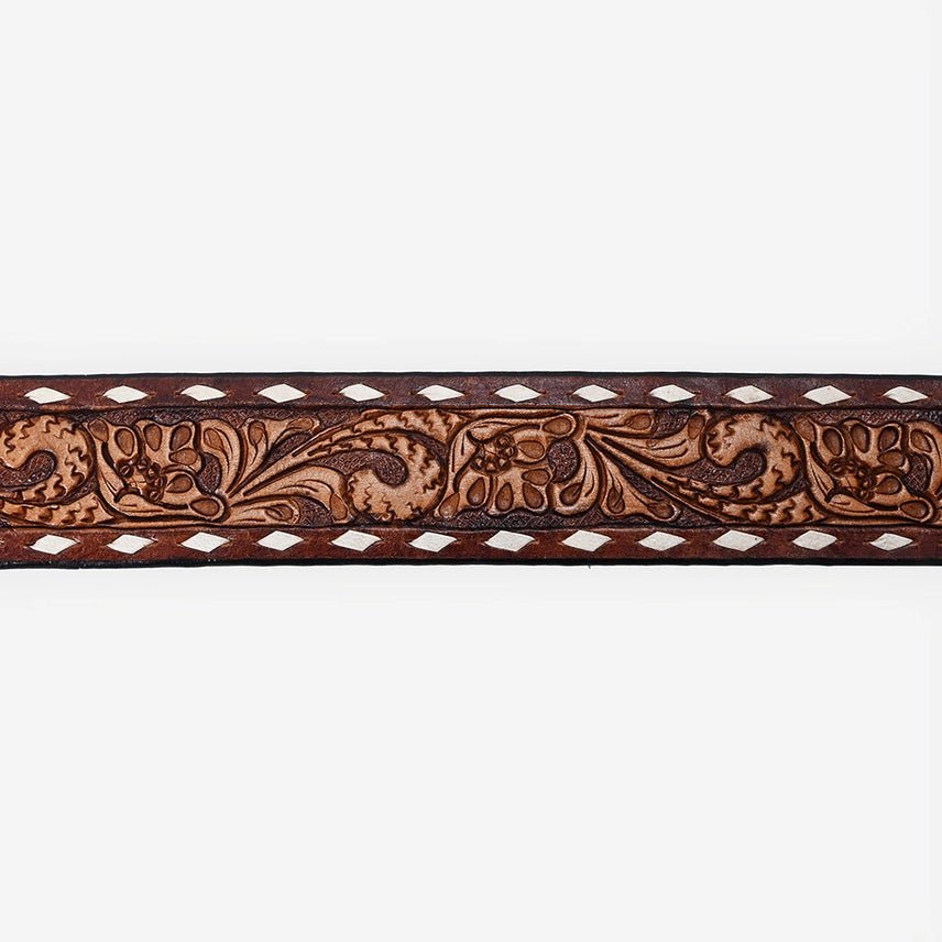 Desert Wildflower Hand-Tooled Leather BeltS