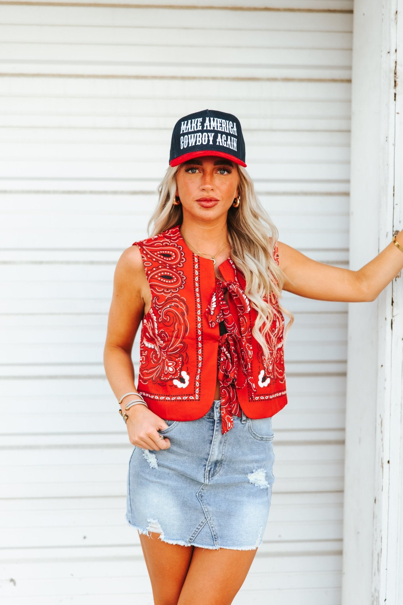 Distressed Denim Mini SkirtS