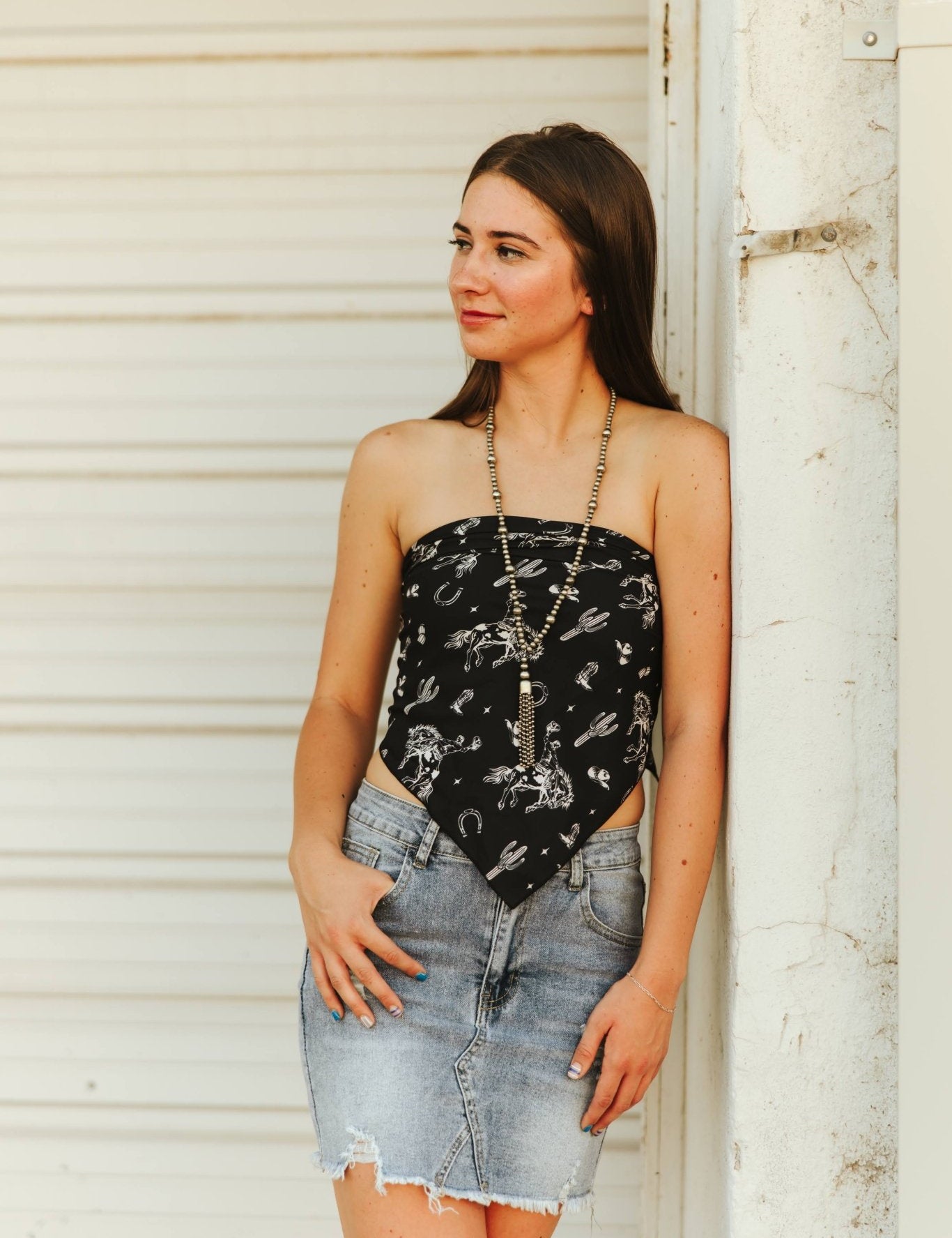 Distressed Denim Mini SkirtS