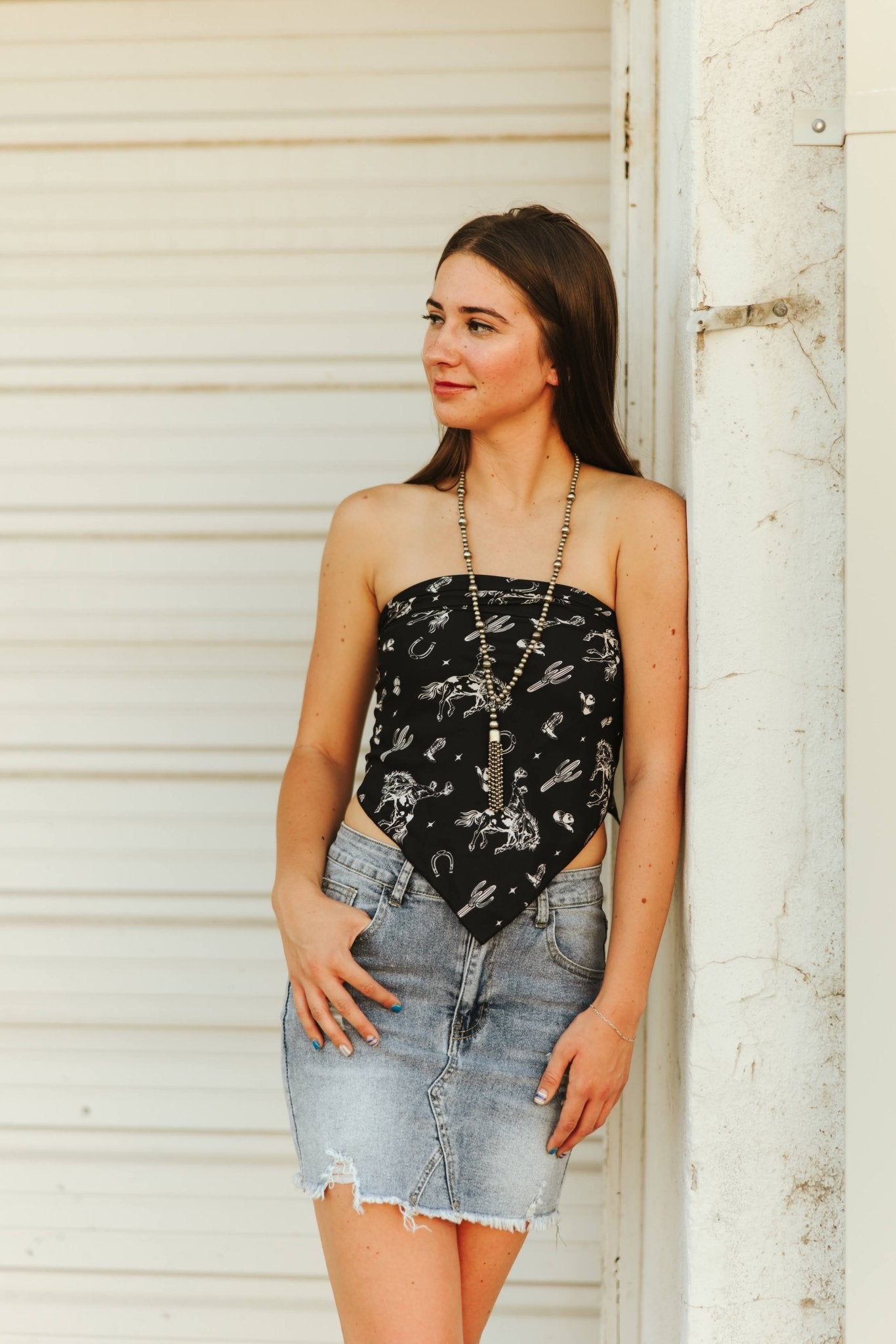 Distressed Denim Mini SkirtS