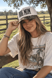 Dog Mom Embroidered Camo Trucker Hat