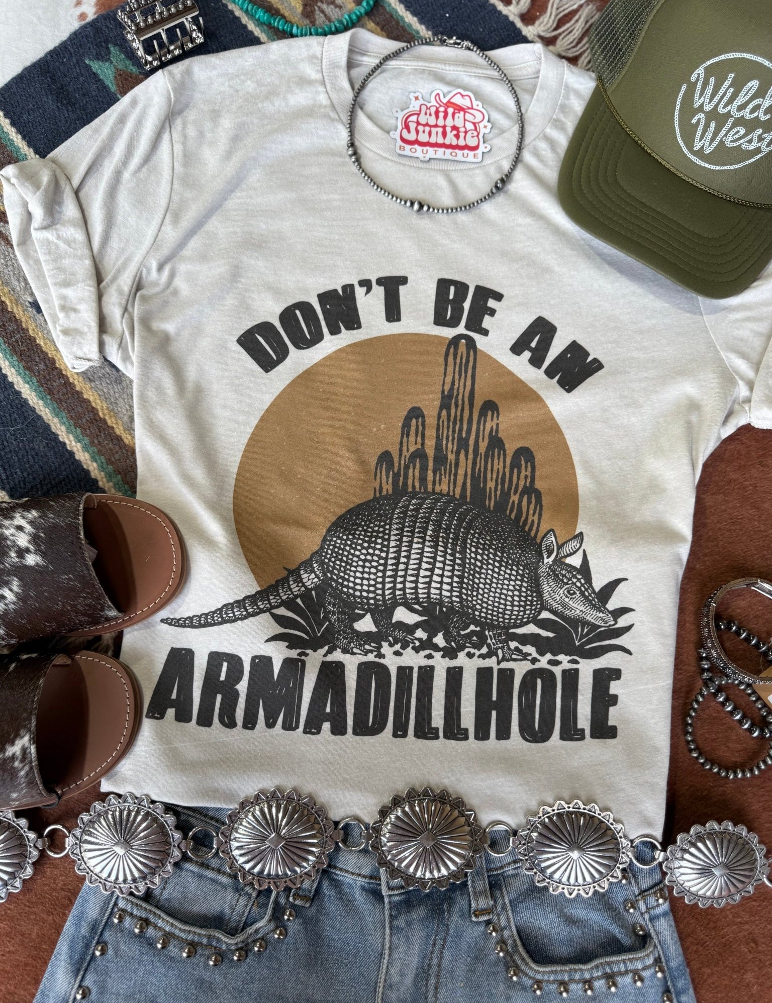 Don't Be An Armadillhole Graphic TeeCementS