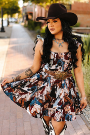 Mane Attraction Ruffle Strap Mini Dress