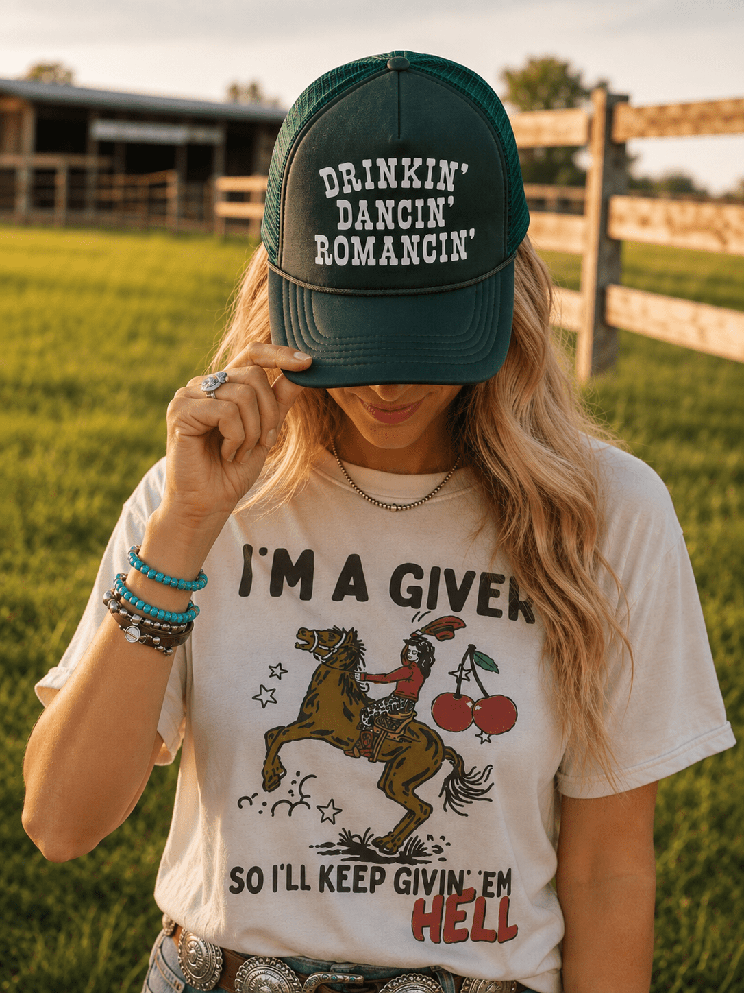 Drinkin' Dancin' Romancin' Trucker Hat