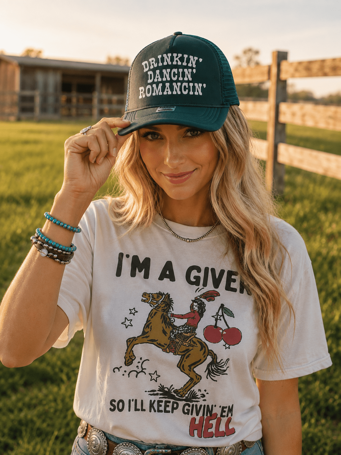 Drinkin' Dancin' Romancin' Trucker Hat
