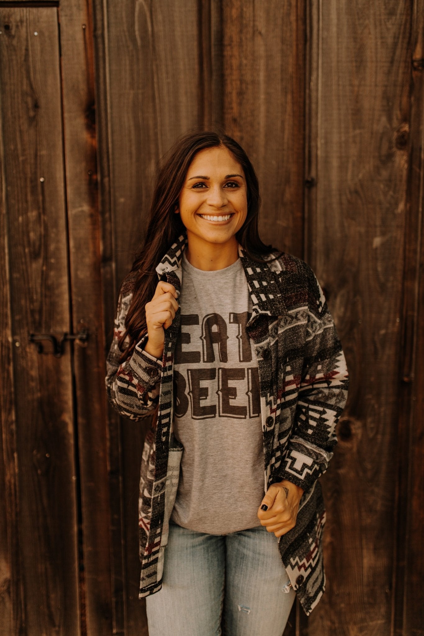 Eat Beef Graphic TeeGreyS