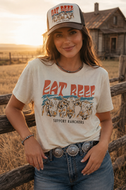 Eat Beef Support Ranchers Graphic TeeCementS