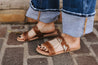 Embossed Leather and Cowhide Sandals6