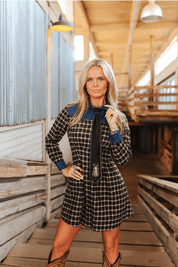 Embroidered Horse Whipstitch Western Tie