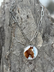 Equine Medallion Chain Necklace