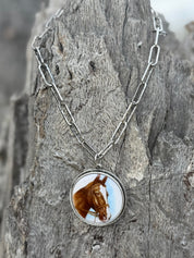 Equine Medallion Chain Necklace