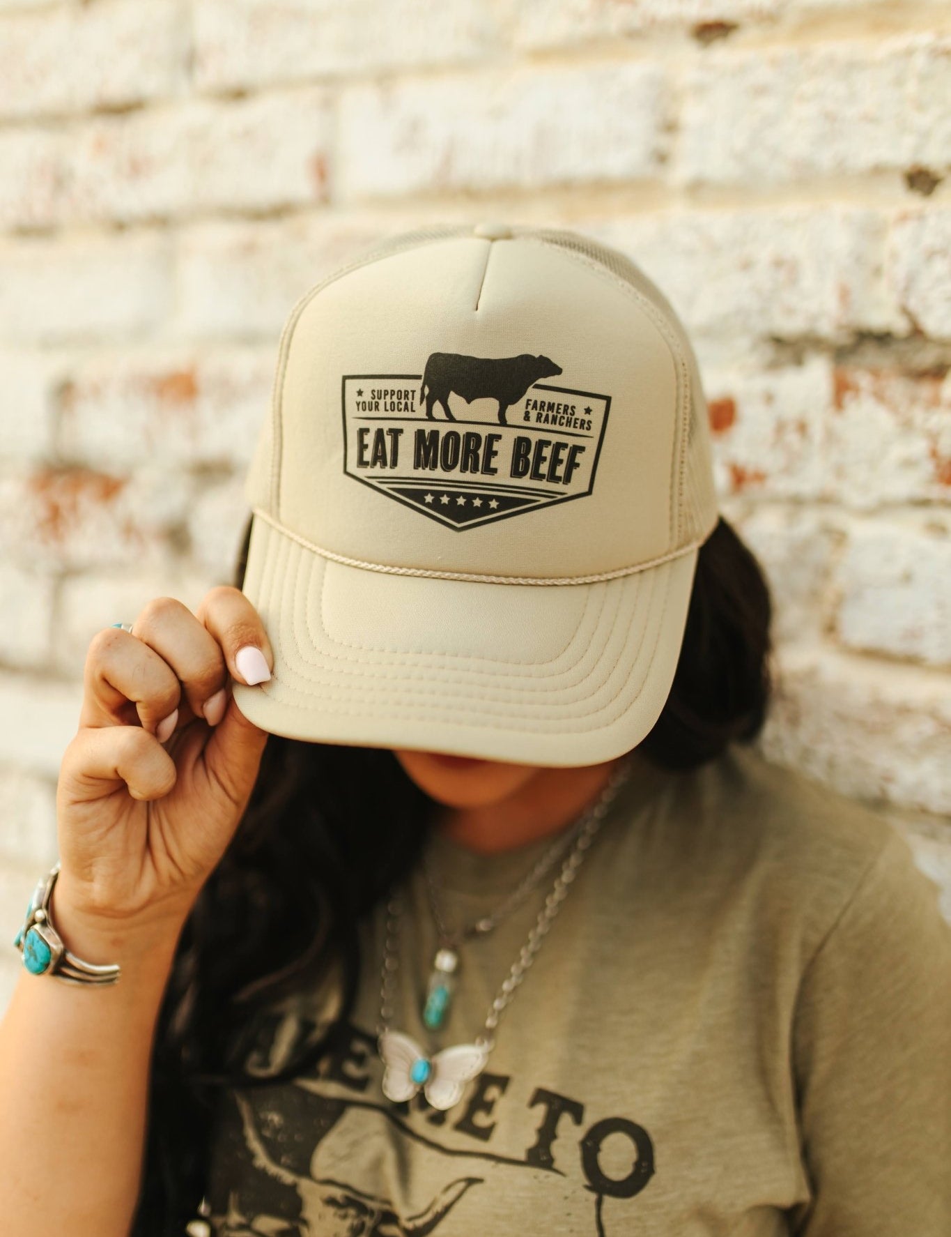 Farmers & Ranchers Eat More Beef Trucker HatMultiOS