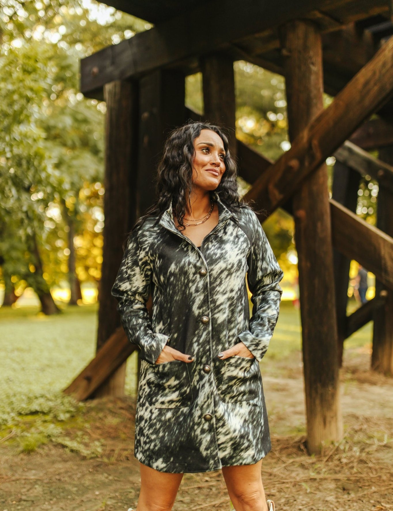 Faux Cowhide JacketS