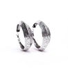 Faux Silver Aztec Textured Hoops