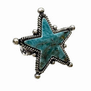 Faux Turquoise Stretch Star Ring