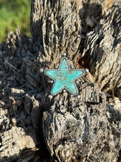 Faux Turquoise Stretch Star Ring