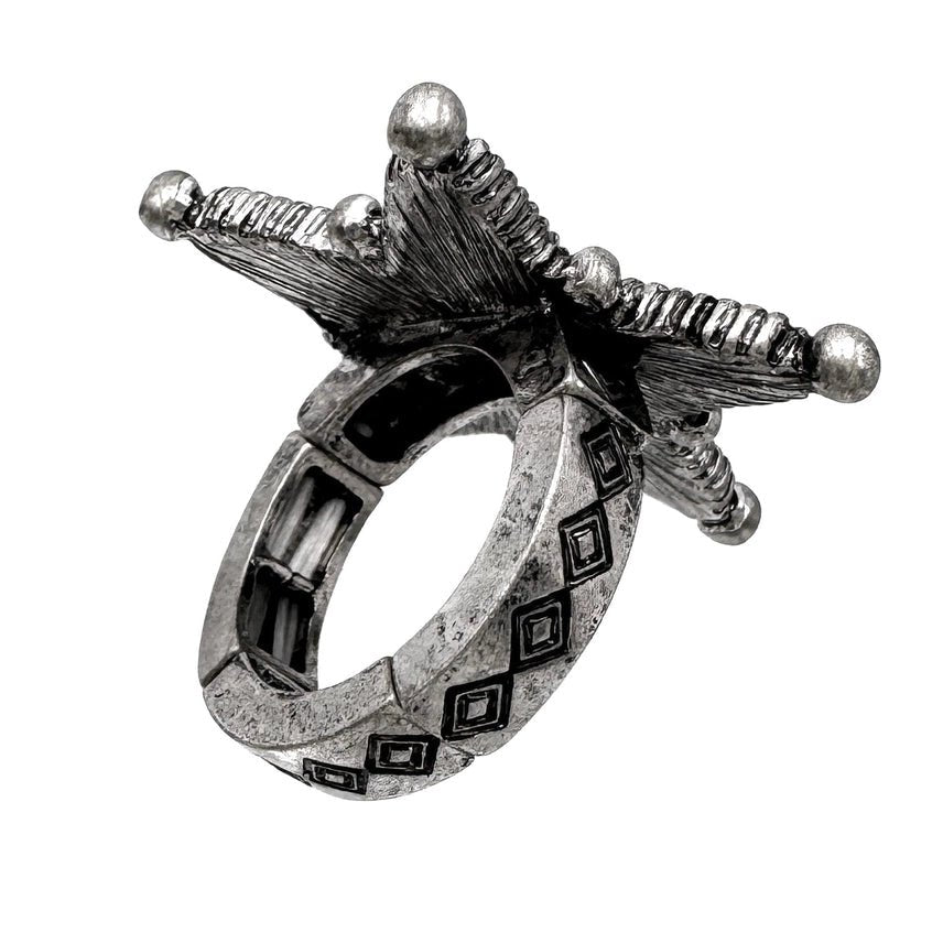 Faux Turquoise Stretch Star Ring