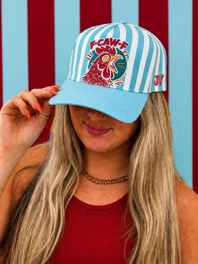 F-Caw-F Embroidered Trucker Hat - Blue