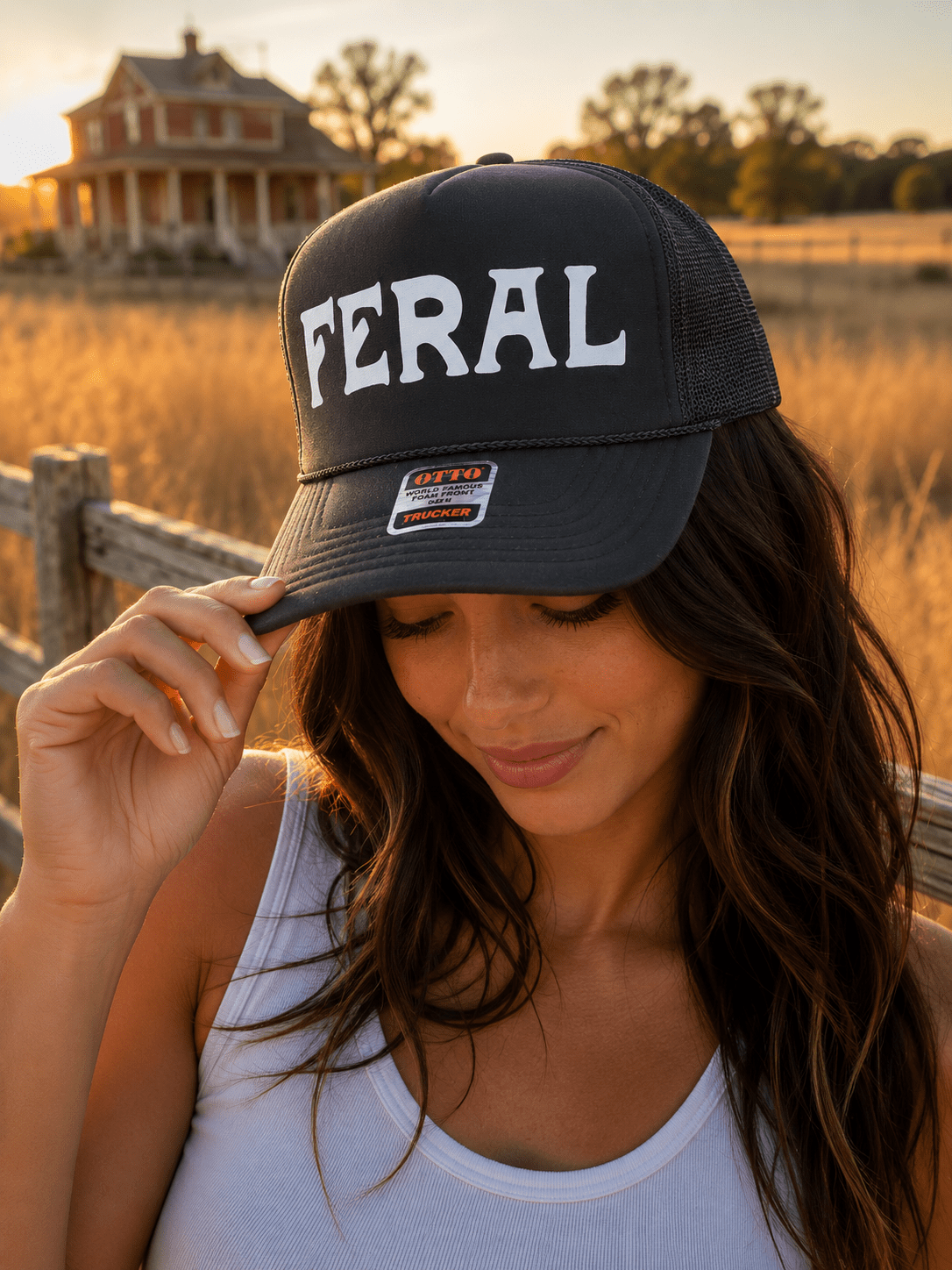 Feral Trucker HatBlackOS
