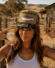 Fish Around And Find Trout Trucker Hat with Chain