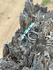 Floral Blossom Turquoise Cuff Ring