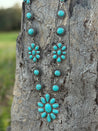 Floral Cluster Turquoise Necklace