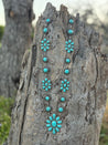 Floral Cluster Turquoise Necklace