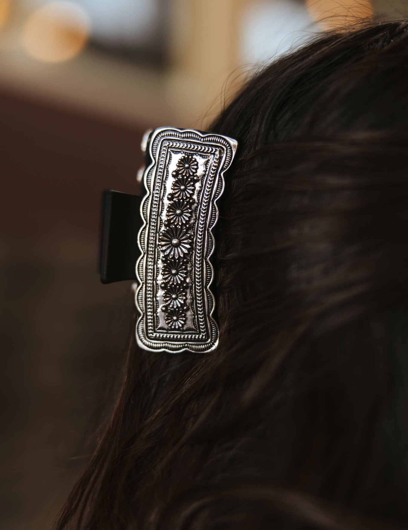 Floral Concho Hair Claw
